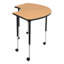 Structure Series 1/3 Round 65" x 30" Adjustable Height Mobile Collaborative Activity Table with Casters-51954541-51404087