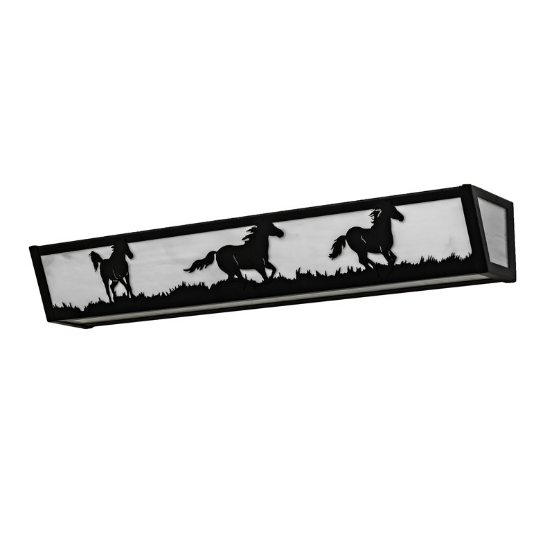 Barre d'éclairage de salle de bain noir 4 lumières