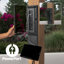 Abri de jardin extérieur en bois de cèdre 16 pi x 12 pi avec toit en acier galvanisé à toit rigide et PowerPort Backyard Discovery Norwood