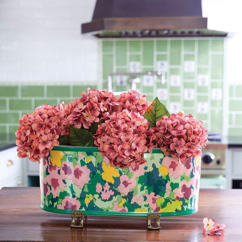 Pot de fleurs en céramique Rousham, Vert