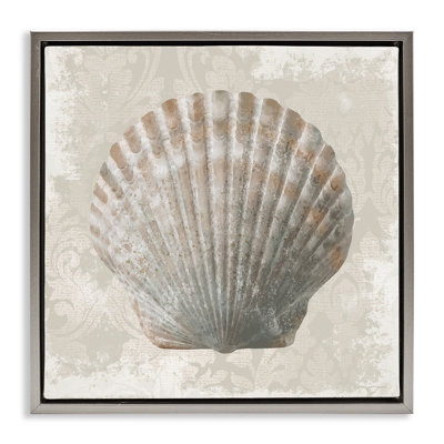Coquille de palourde sur motif rétro