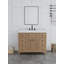 Meuble-lavabo simple 42 po avec lavabo encastré blanc Maxbano Farmhouse