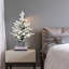 Arbre de Noël avec flocons de Noël 365 avec 70 lumières blanc chaud, base en pot et pin