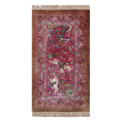 Rug & Kilim’S Modern Classics Pictorial Rug In Red, Brown, Pink Tones