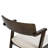 Modern Farmhouse Dining Chair With Upholstered Seat - Solid Oak Wood, Carved Back & Short Arms-120743899