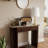 T-Base Console Table - 43" Entryway Table W/ Wood & Marble Veneer - Space-Saving Foyer Table-180315741