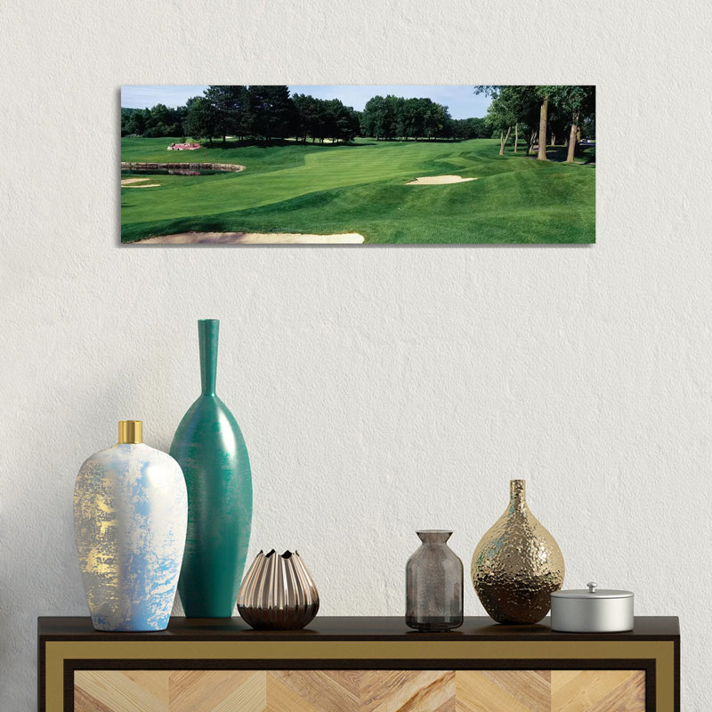 Trees In A Golf Course, Whirlpool Golf Course, Niagra Falls, Ontario, Canada by Panoramic Images - Wrapped Canvas Panoramic Gallery-Wrapped Canvas Giclée