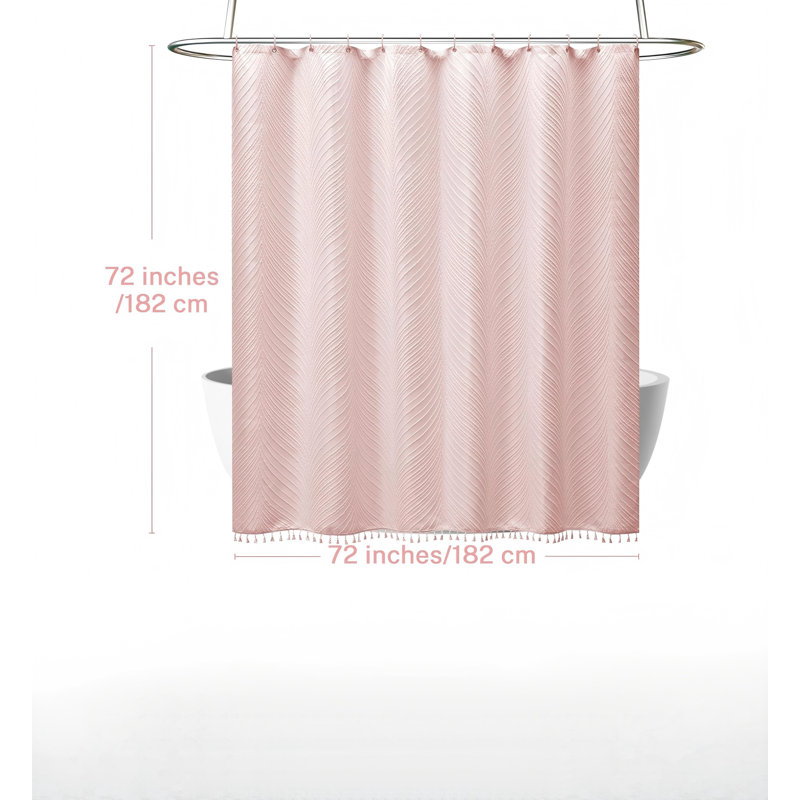 Rideau de douche rose Rideaux de douche en tissu pour fille
