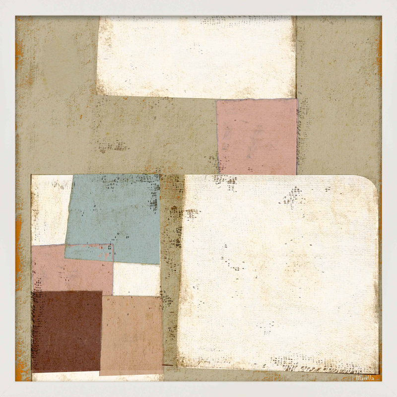 Patchwork 2 by Marco Marella for Studio M - Framed Wall Art, 36" H x 36" W, Paper, White