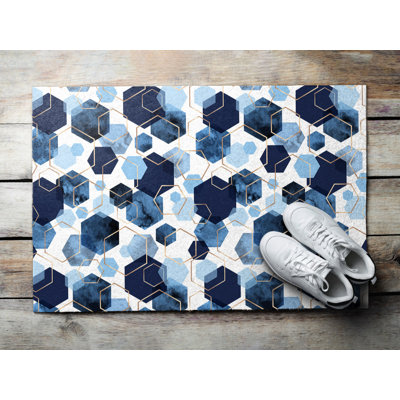Non-Slip Geometric Outdoor Doormat