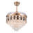 Jillyn 4 - Blade Crystal Ceiling Fan with Remote Control and Light Kit Included