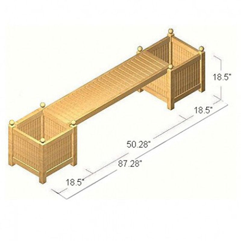Single Planter Bench Set