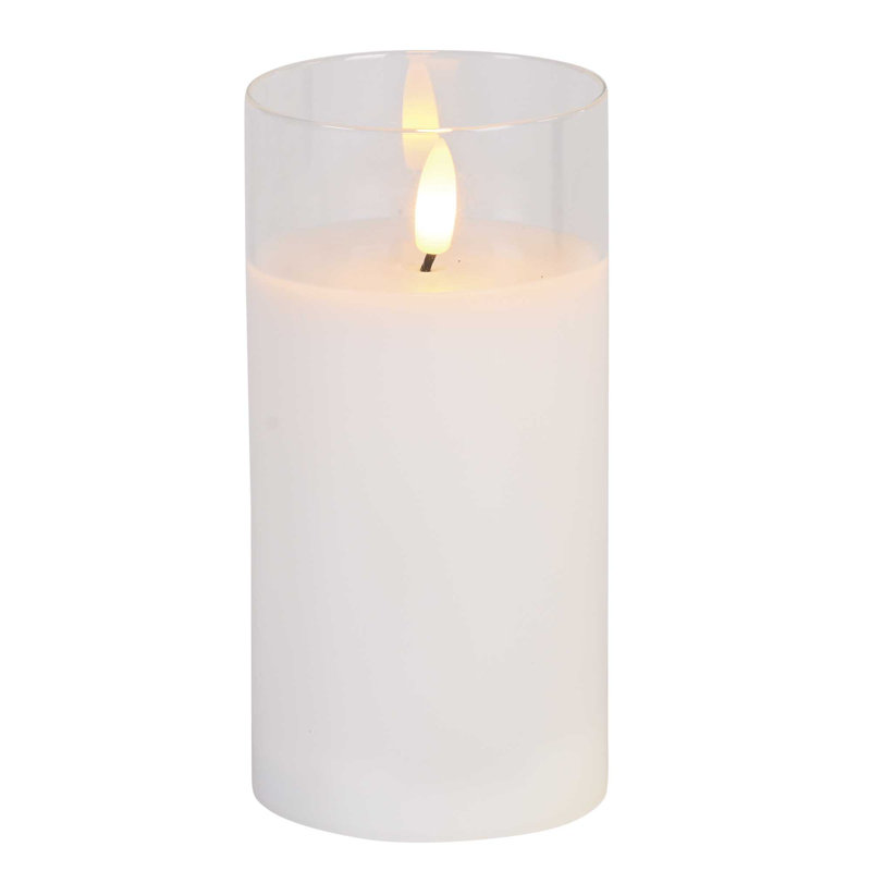 Fresh Flameless Jar Candle with Glass Holder