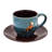 Oaties Stoneware Teacup and Saucer