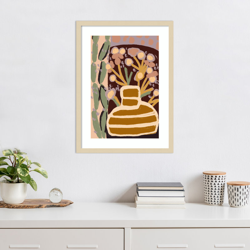Pastel Impression by Treechild, 17" H x 13" W, Brown Framed