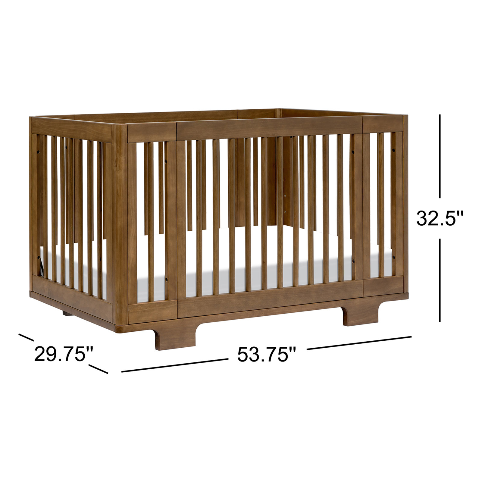 Yuzu Pine 8-in-1 Convertible Crib, Natural Walnut