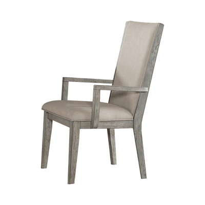 Chaise avec accoudoirs 20,4 po (ensemble de 2), chêne gris