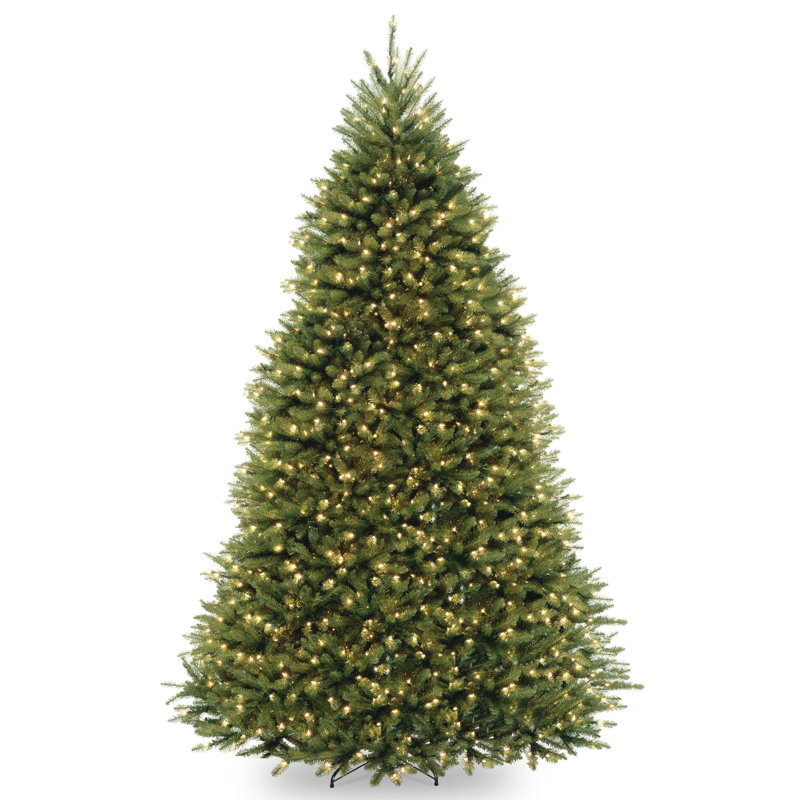 The Holiday Aisle® 9ft. Dunhill Fir Tree with Clear Lights, Multi-Colored Lights, 9'