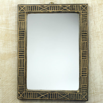 Cassis Wood Flat Wall Mirror
