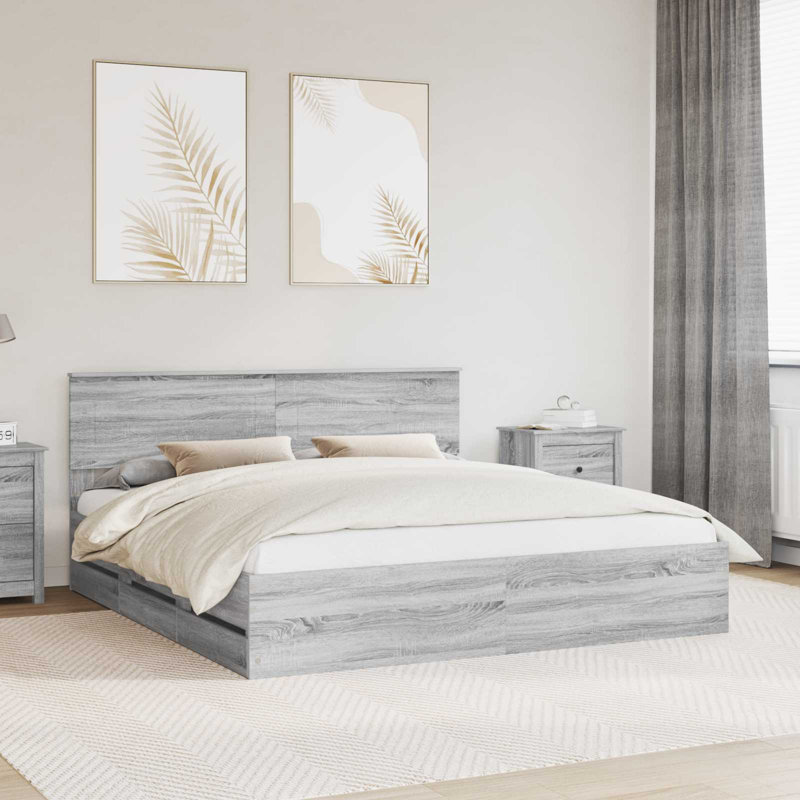 Bed, Super King (6'), Grey Sonoma