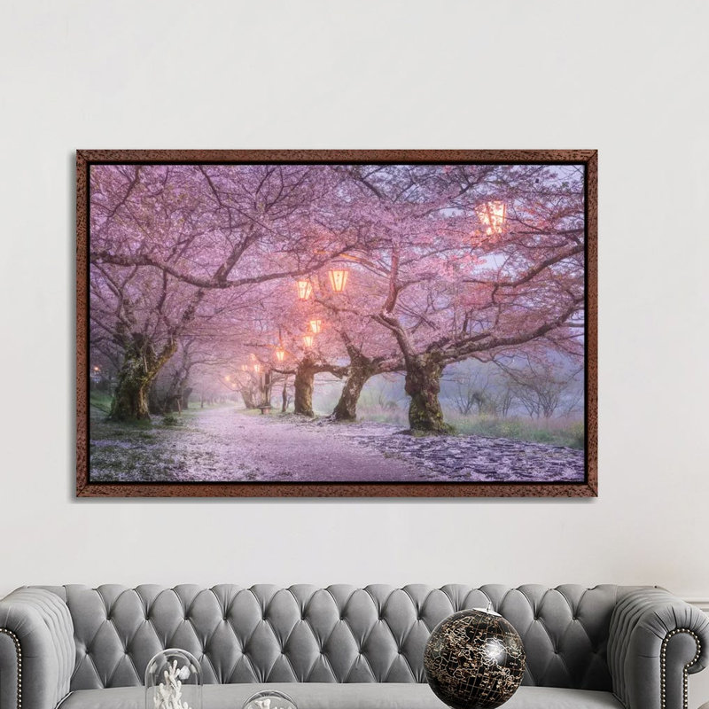 Spring In Japan III by Daniel Kordan - Print on Canvas, Classic Brown Wood Framed, 152.5 cm H x 101.5 cm W
