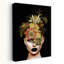 Mysterious Floral Portrait Dramatic Elegant Gothic Butterfly Flower Nature Wall Art Print 1 Piece Wrapped Canvas Wall Art-1547379314