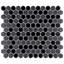 Carreau de mosaïque en porcelaine noire 10-1 / 4 "x 11-7 / 8" Citi Hex