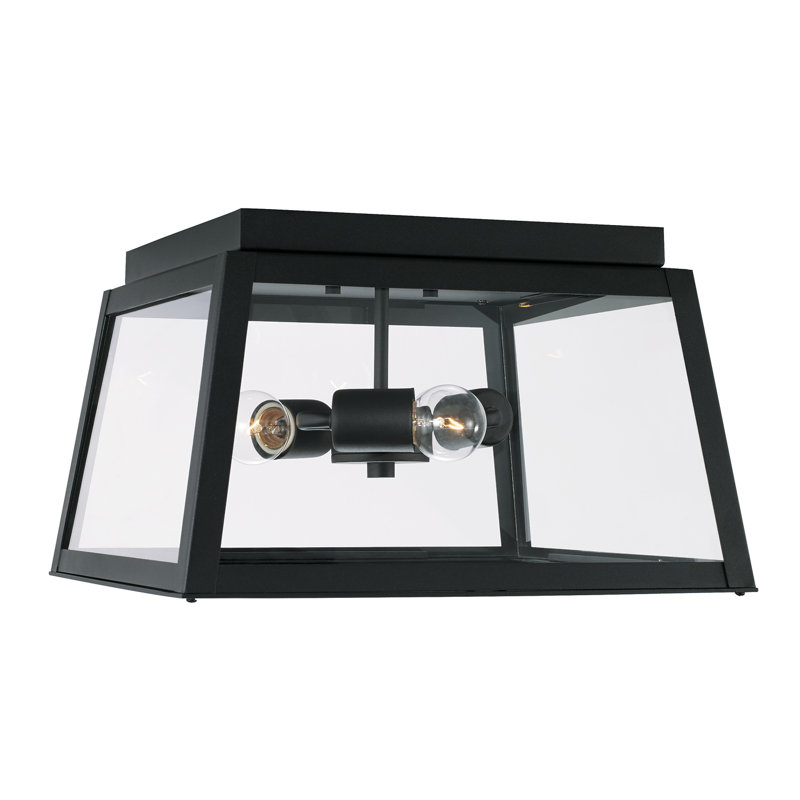 Plafonnier encastré d'extérieur 3 lumières Leighton, Noir
