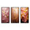 «Sudden Joy Mystical Abstraction» rose et or - ensemble de 3 peintures abstraites