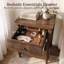 Table de chevet traditionnelle Whitby avec 1 tiroir, tablette de rangement inférieure et pieds tournés, noyer-132210782