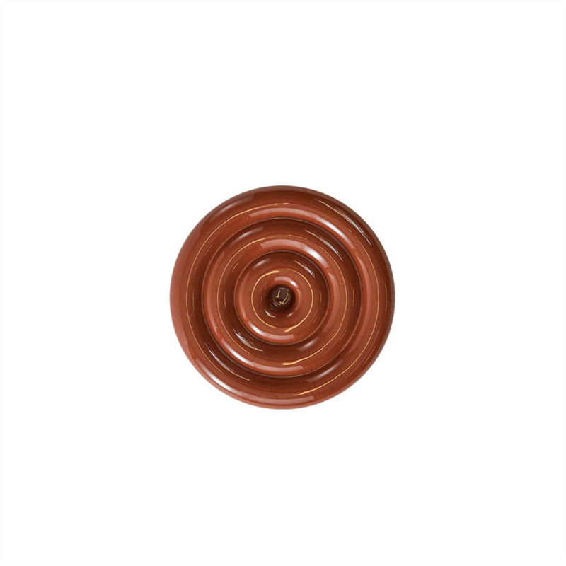 Savi Ceramic Candlestick, Nutmeg