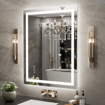 UL Certified Front & Back LED Anti-Fog Tempered Glass Bathroom Vanity Mirror