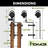 Homacer Black Rustic Single Track Bypass Sliding Barn Door Hardware Kit, For Three Doors, 9Ft Long Flat Track, Classic Design Roller,  (2 Flat+ 1 Bent Roller Set)-66378550