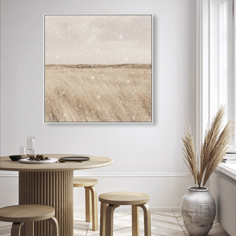 Golden Nature Print by Oliver Gal, 41" H x 41" W, White Floater Frame