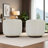 31.89" W Chenille Upholstered Channel Tufted 360° Swivel Barrel Chair with Metal Base (Set of 2)-1680232600