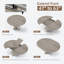 Table de salle à manger extensible ronde de 47 à 63 po pour 4-8, table de ferme ovale peu encombrante avec panier de rangement, panneau de fibres à densité moyenne durable-273673377