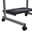 Chariot d'ordinateur compact avec rangement, graphite