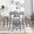Industrial 5 Piece Dining Table And Chairs Set, Ideal For Living, Dining And Game Rooms, Offering Space Saving And Comfort-817398718-817398714