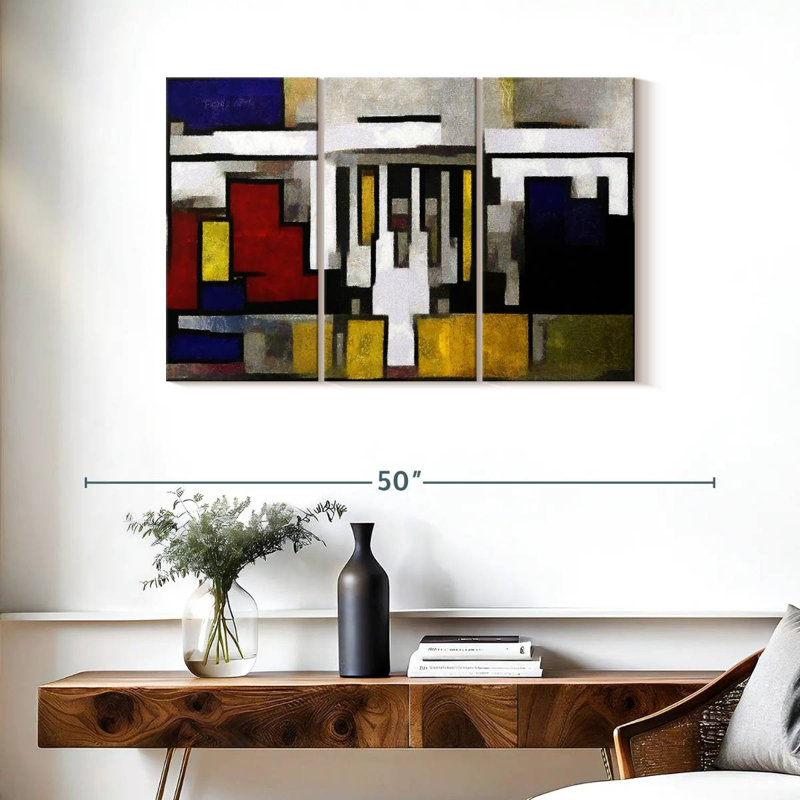 Avery Abstract House, 24" H x 38" W