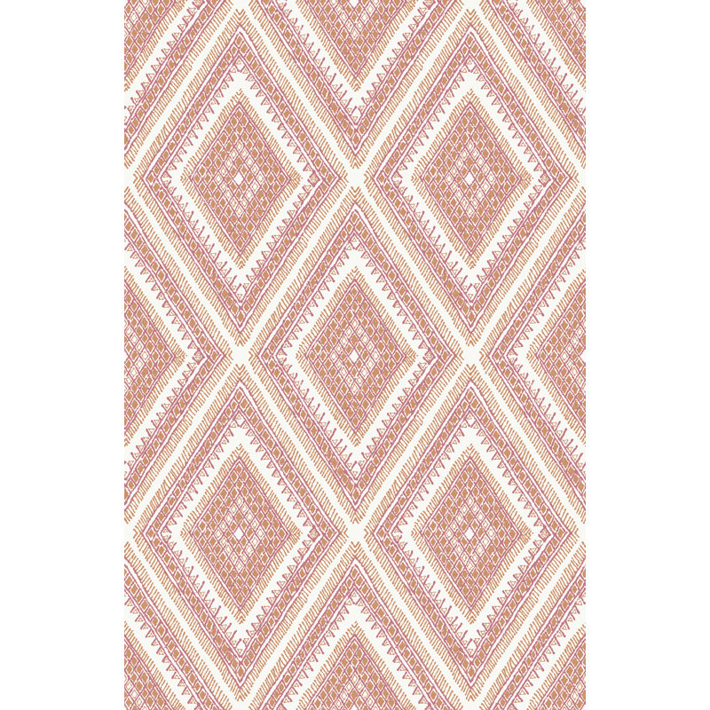 Rouleau de papier peint L 33 pi x l 20,5 po Mowbray Tribal Diamonds, Orangé