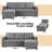 Reversible Sectional Sofa with Pull Out Bed and Storage For Limited Spaces-111009470