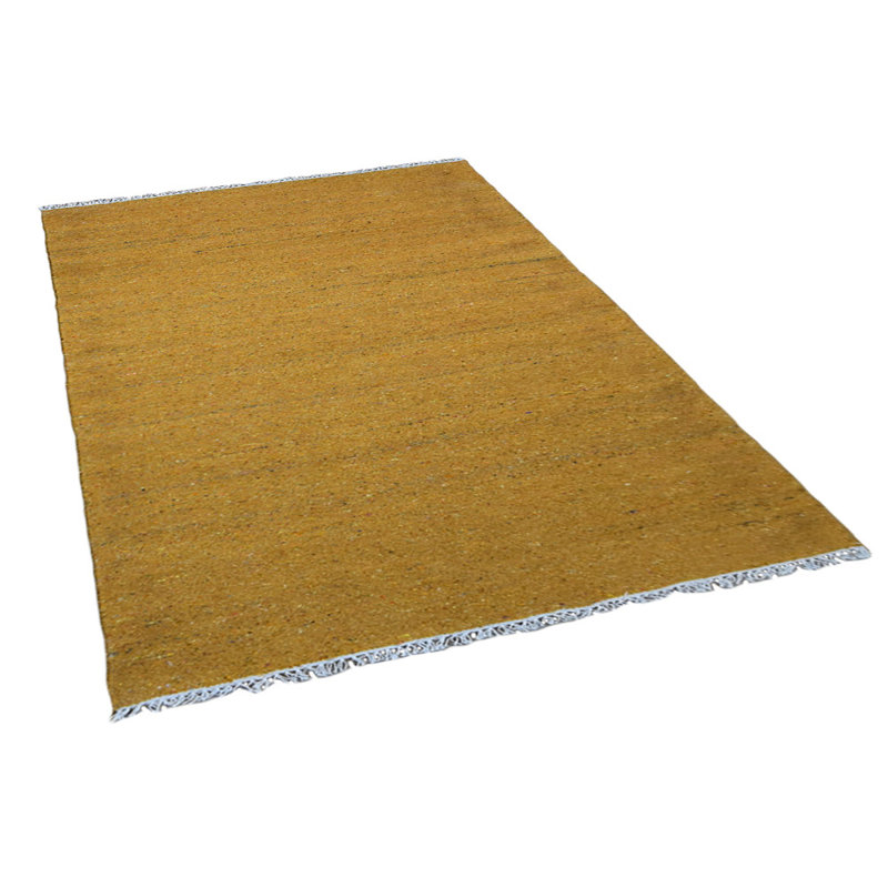 Tapis d'intérieur tissé à la main à plat en coton et polyester kilim, Rectangle 5 pi x 8 pi