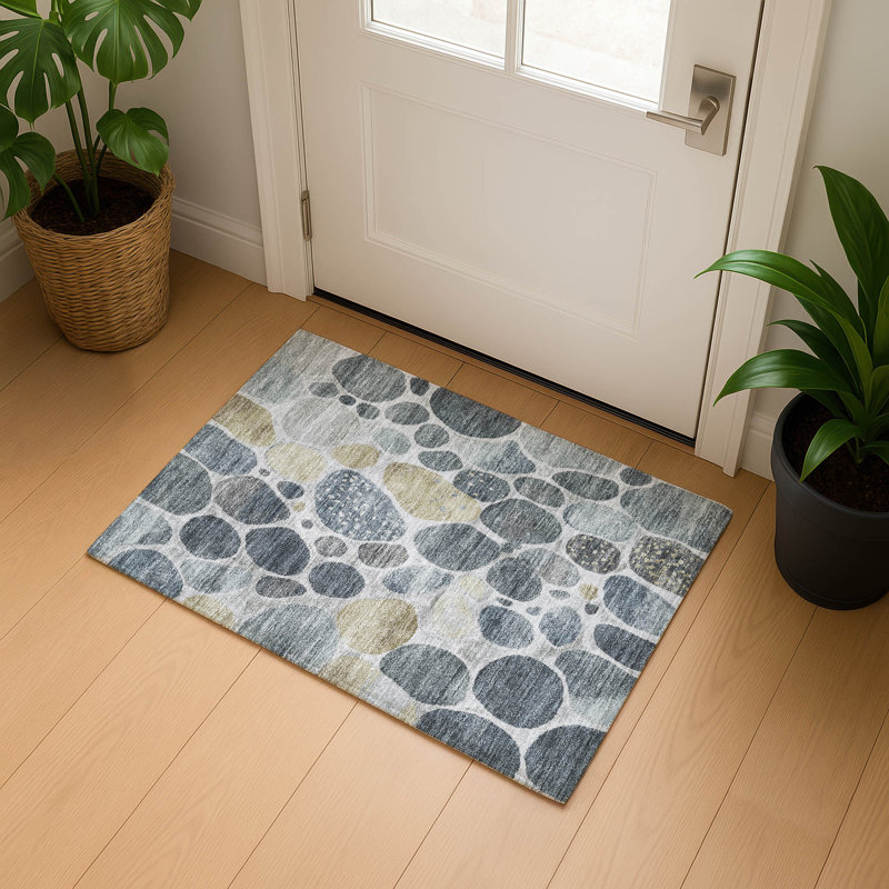 Premium Machine Washable Geometric Rug, Rectangle 1'8" x 2'6"