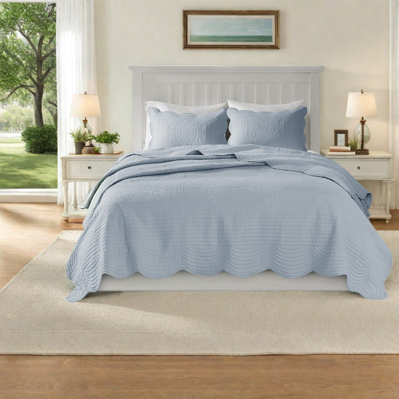Lightweight Bedding Sets Microfiber King Cal King Farmhouse Quilt Home