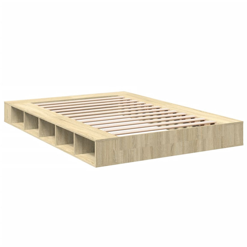 Vidaxl Bed Frame Engineered Wood, Sonoma Oak, 160 x 200cm