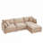 3-Seater Comfy Cloud Couches With Movable Ottoman-123053928
