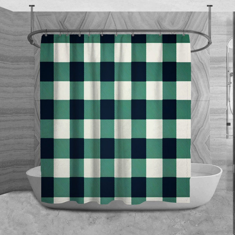 Rideau de douche Naheim Gingham, H 93 po x l 70 po