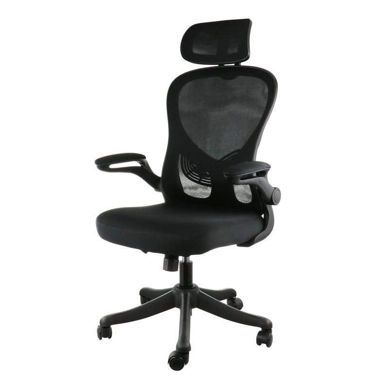 Inbox Zero Landrigan Adjustable Swiveling PC & Racing Game Chair, Black