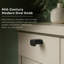 Poignée de meuble ovale moderne Mid-Century ROUS - Poignée de tiroir en aluminium, gris anthracite (noir) -90840671