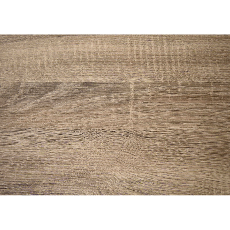 Console d'appoint taupe avec 2 grands tiroirs, pattes en métal noir pour salon, chambre, entrée, revêtement stratifié brun - Tiroirs de rangement et